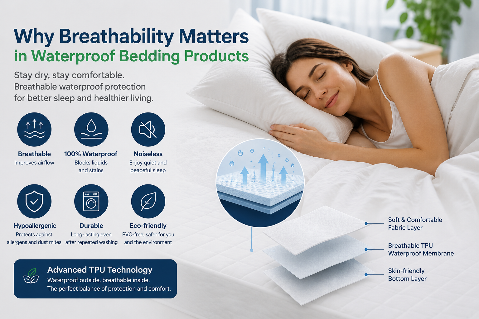 Why Breathability Matters in Waterproof Bedding Products pic
